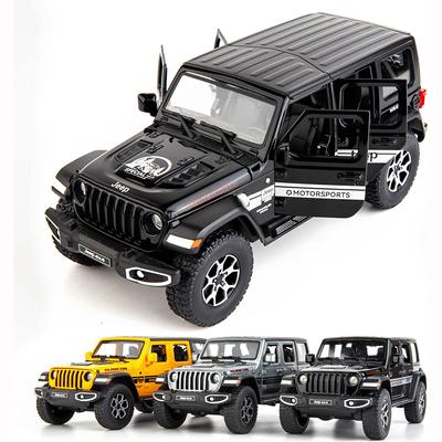 1/22 масштабная игрушечная машина для бездорожья, 7 дверей для Wrangler, литая под давлением модель игрушечного автомобиля, металлический сплав, детские транспортные средства с фрикционным приводом, двери открываются, свет и звук