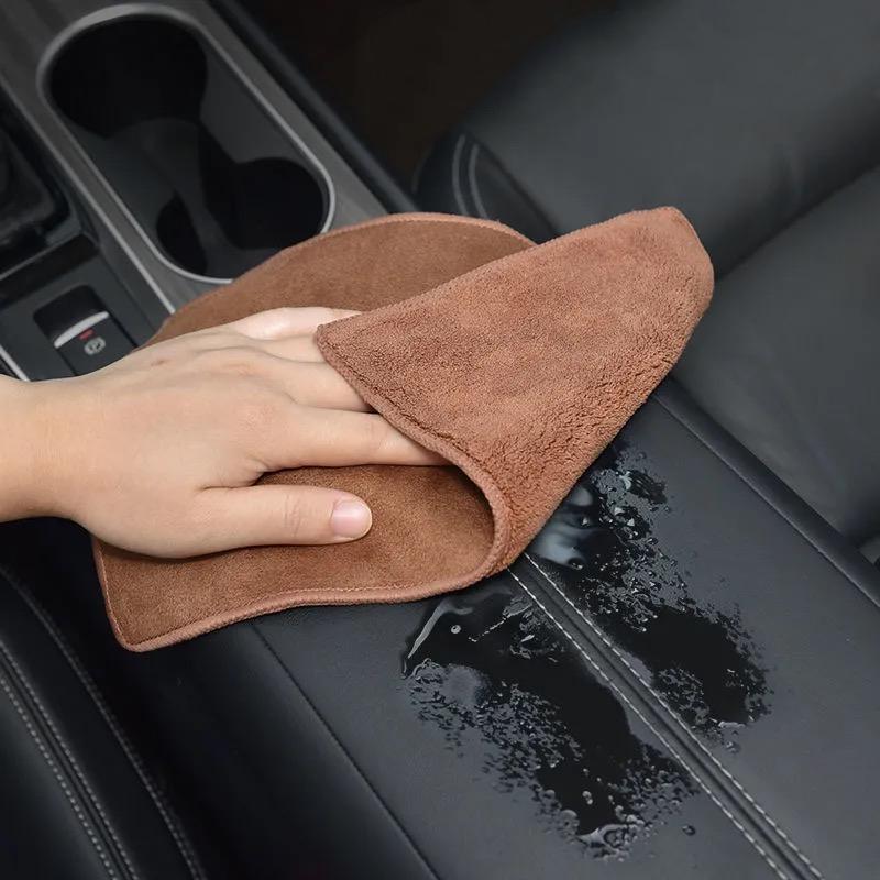 cvtwp8 Car Towel Double-sided Coral Fleece Auto Cleaning Cloth for Volvo xc60 s60 v40 v50 v60 s80 s40 c30 awd c70 s40 s60 s80 s90 v70