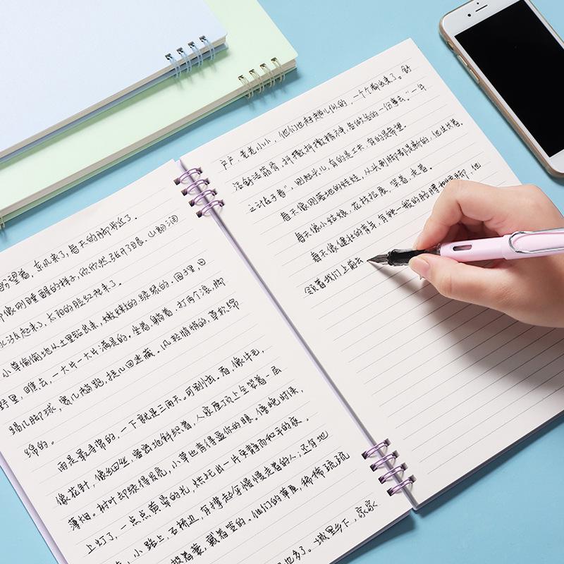 Свежий блокнот Моранди А5 на 8 отверстий в линейку – Утолщенный блок для офиса и учебы