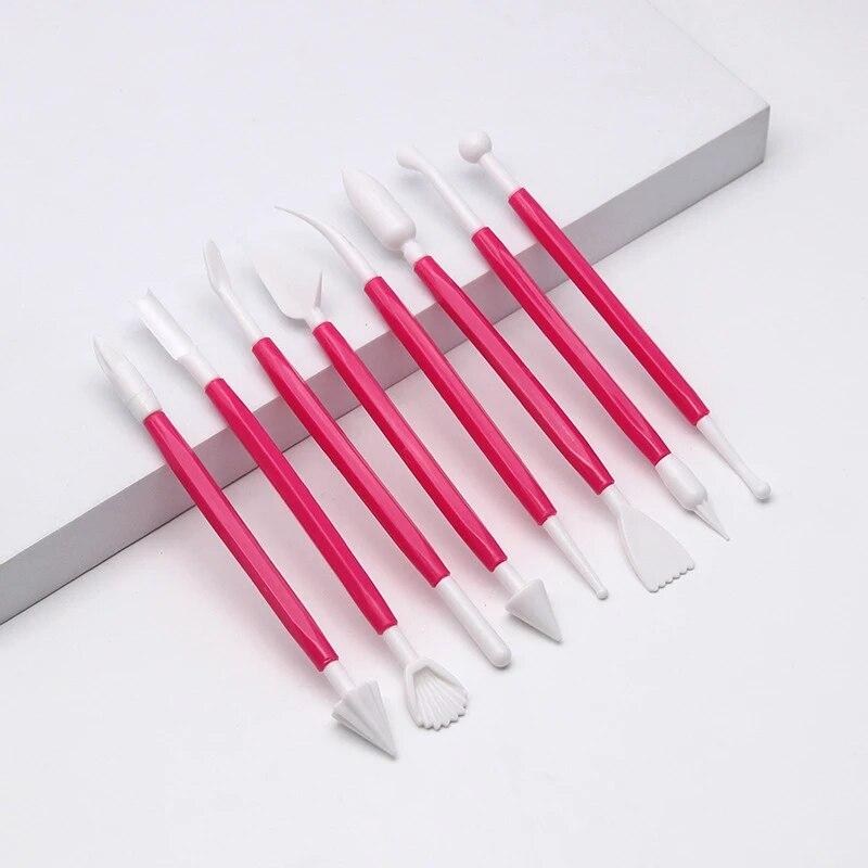 8-piece Set of Clay Sculpture Tools Clay Clay Colored Clay Soft Clay Ceramic Art Plastic Cake Baking and Embossing Scraper
