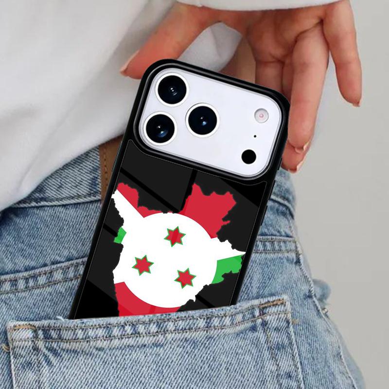 Чехол для телефона с флагом Бурунди для iPhone 16e 15 14 13 12 17 Pro Max Plus Air 17pro Чехол