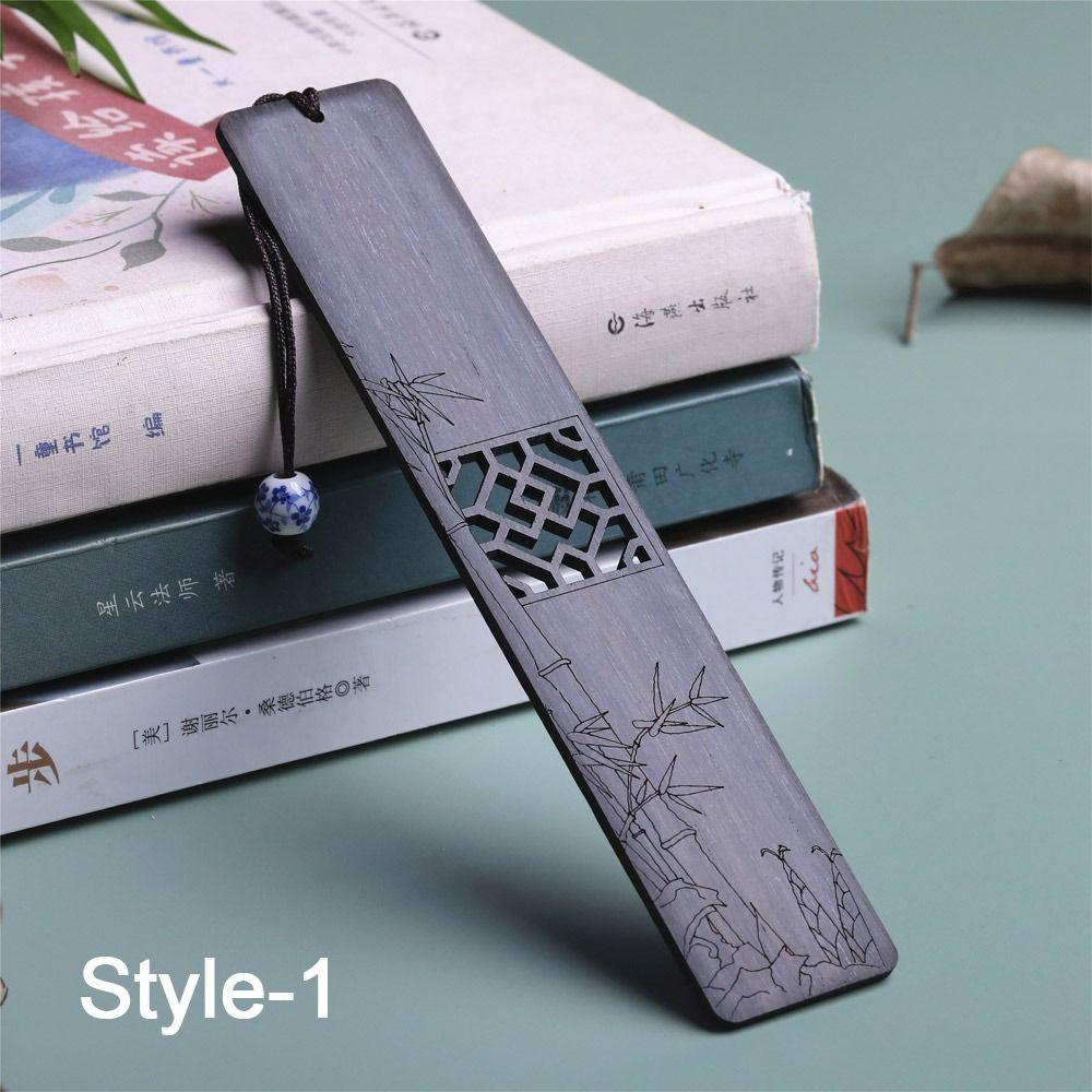 Stationery Vintage Bookmark Wooden Book Page Marker Durable Book Clip