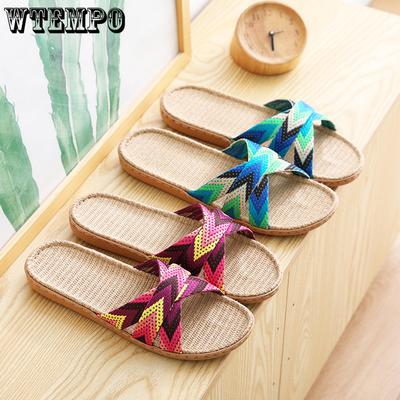 Летние парные льняные тапочки, впитывающие пот, нескользящие, легкие, ультралегкие сандалии и тапочки, удобные домашние тапочки