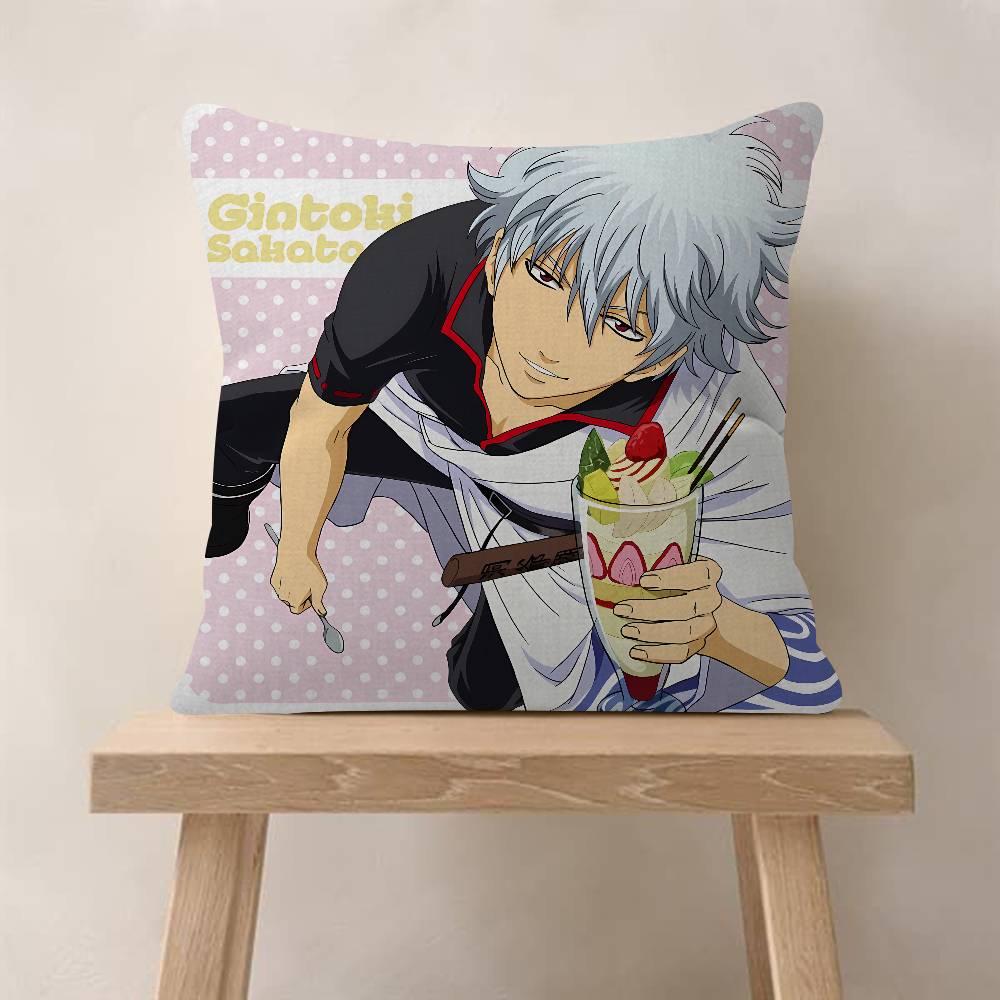 Anime GGintama Cushion Cover Soft Decorative Square Cushion Covers xcm Pillowcases For Sofa Couch Bedroom