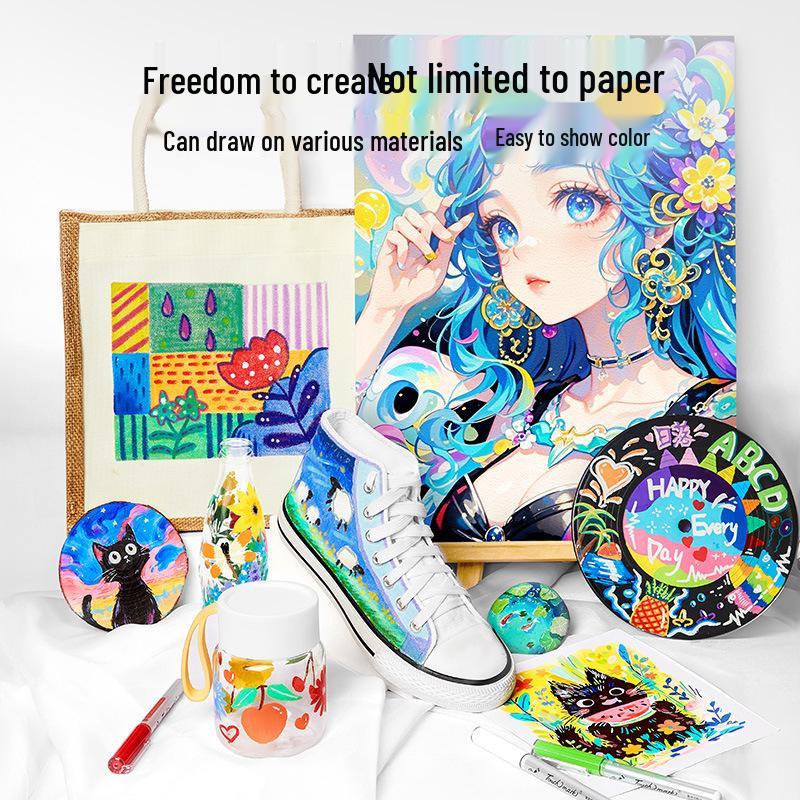 Acrylic Soft-Tip Marker for Elementary Students - Opaque, Blendable, Washable