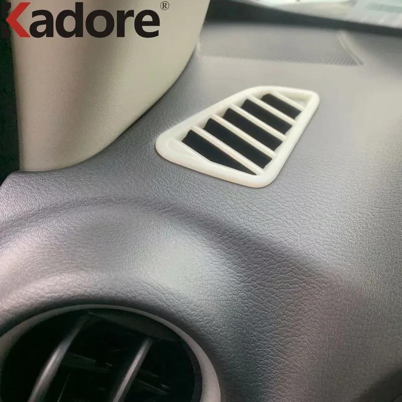 For Nissan Navara NP300 ST 2014-2018 Carbon Fiber Car Front Upper Air Condition Vent Outlet Cover Trim Interior Accessories