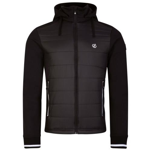 Mens Hooded Padded Full Zip Hybrid Jacket