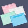 11pcs Thickened Snap Button Storage Bag Transparent Document Bag A1 File Pouch Portfolio Button Pouch Stationery Exam Paper