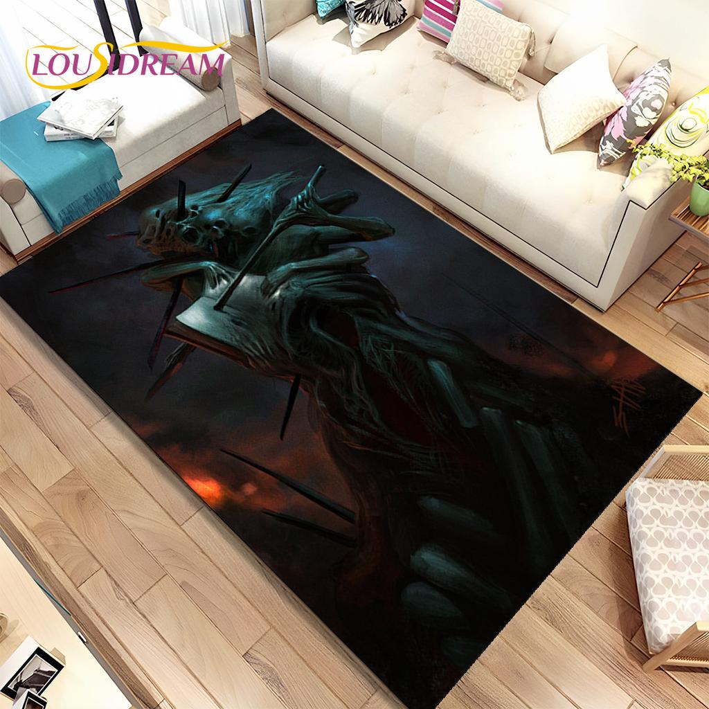 3D Готический Ужас Призрак Череп Коврик, ковер для дома Гостиная Спальня Диван Коврик Кухонный Декор, детские игры Нескользящий напольный коврик