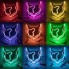Festival Mask LED Light Up Kitsune Fox Mask Cosplay Halloween Masquerade Mask Animal DJ Dance Glow Party Props