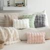 Rabbit Fur Bubble Velvet Pillow Autumn and Winter Solid Color Plush Living Room Sofa Cushion Study Bedroom Model Room Pillow Case