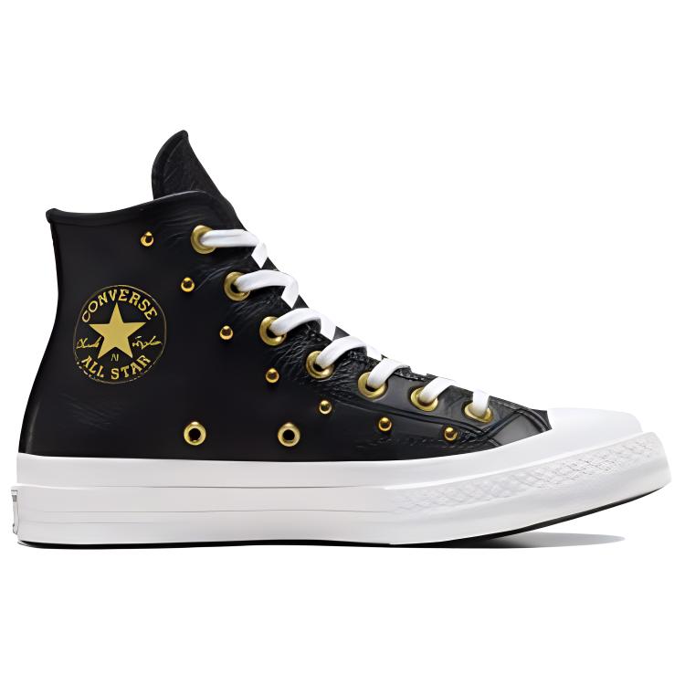 Converse Chuck 70 Star Круглый Носок Удобные Универсальные Высокие Кеды из Канваса Унисекс Черные A06809C