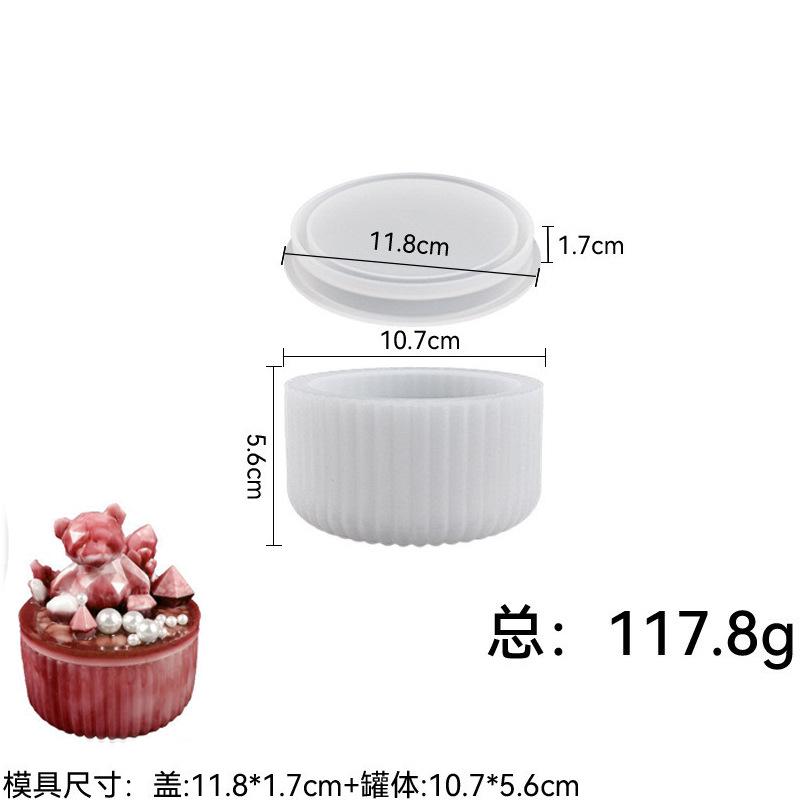 DIY Candle Cup Mold Ceramic Mold for Large Flower Pots Storage Boxes with Lids Silicone Molds Jars Bottles Gypsum Concrete Mold