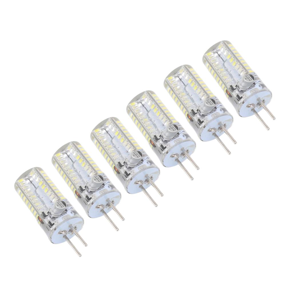 6Pcs GY6.35 LED Bulbs 5W AC 12V Warm White 2700 To 3000K White 6000 To 6500K 500LM 72LED Light