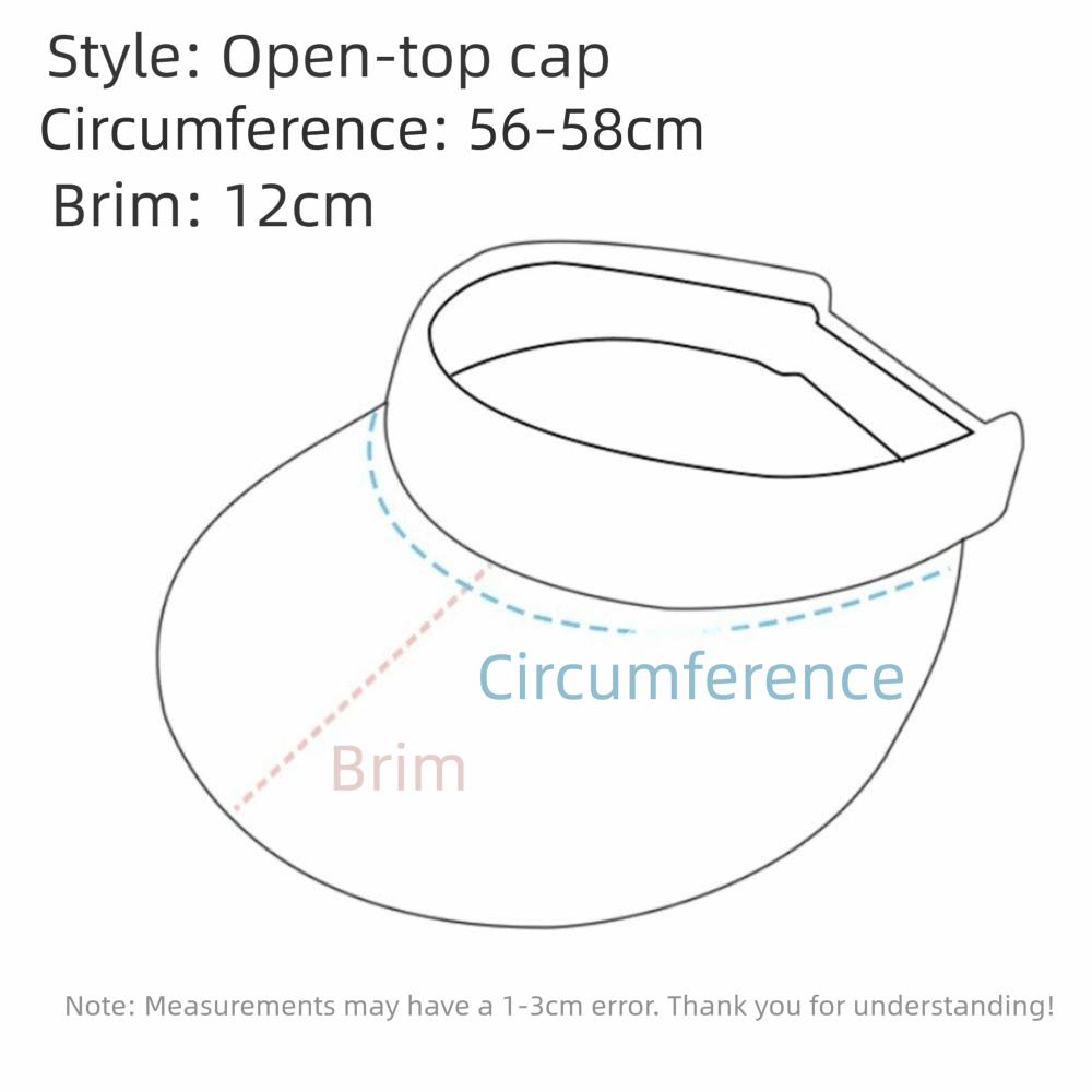 Breathable Foldable Sun Hat Adjustable Empty Top Sun Hat Durable Straw Sun Visors Beach