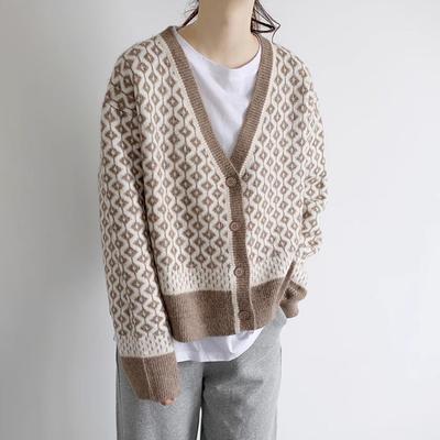 Кардиганы свитер для женщин леопардовый осенне-зимний вязаный свитер с длинным рукавом тонкий джемпер свитер кардиганы