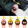 Propeller Little Pink Pig Ornaments Propeller Helmet Car Duck With Helmet  Motorcycle