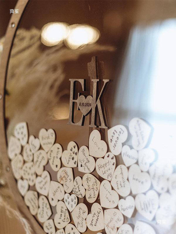 Heart-Shaped Transparent Guest Book for Weddings & Events