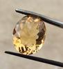 Овальная огранка, размер 11x9x6 мм, чистый натуральный цитрин, драгоценный камень россыпью, 3,40 карата.