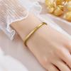 Meichen 18k Gold Non-Fading Titanium Steel Women's Fashion Bracelets - Simple, Versatile, Trendy European and American Style.