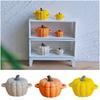 1/6 1/12 Doll Mini Pumpkin Soup Pot Alloy Dollhouse Halloween Decoration  Festival Supplies