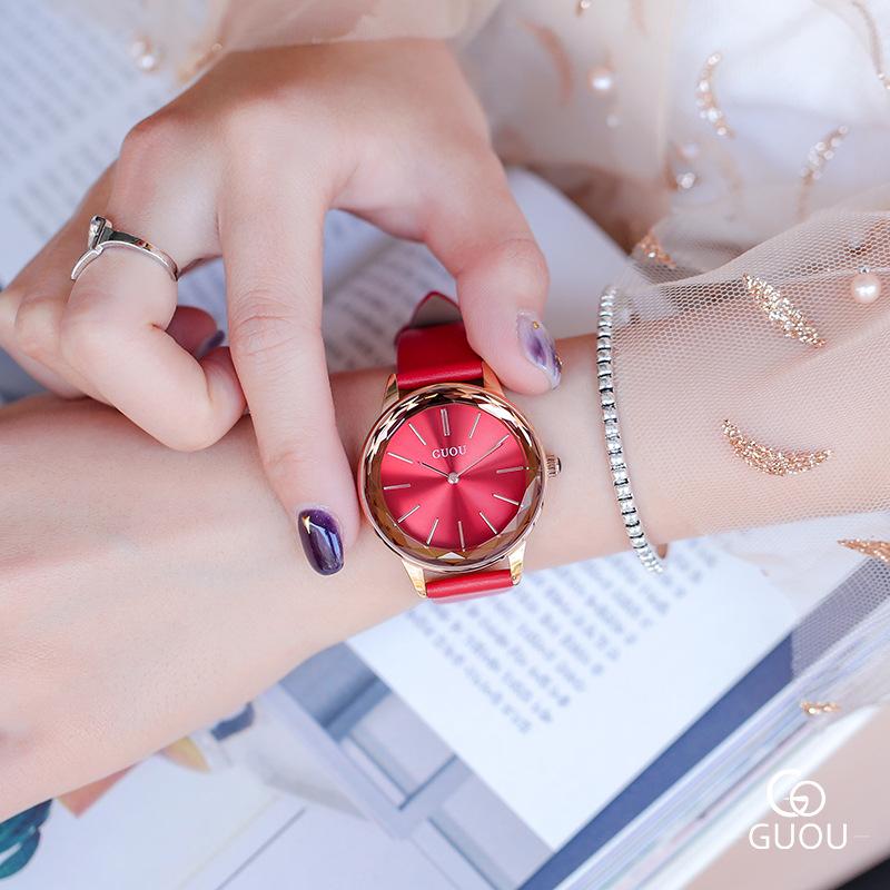 Водонепроницаемые кварцевые часы из натуральной кожи, простые модные часы на поясе, женские часы