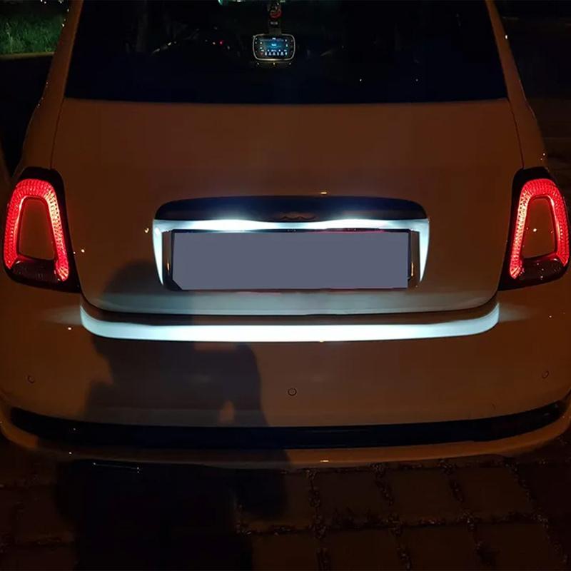 2x LED License Plate Light For Fiat 500 500C 2007 - 2016 Rear Car Number Plate Lamp Assembly CANbus Xenon White Car Light Parts