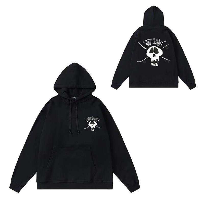 Unisex Hooded Cotton Sweatshirt Streetwear Letter Print Loose Fit Winter Casual Top Teens