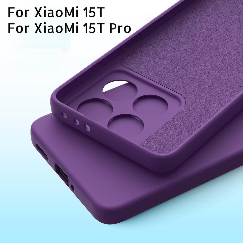 Мягкий жидкий силиконовый чехол для телефона для Xiaomi 15T / 15T Pro Противоударный чехол