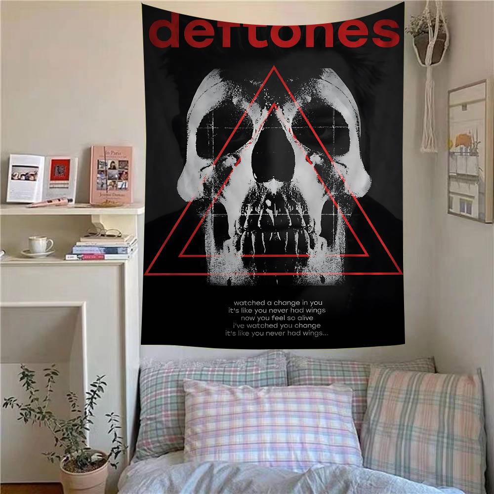 DDeftones Band Anime Tapestry Hanging Tarot Hippie Wall Rugs Dorm Home Decor