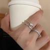 Простое кольцо циркон металлический набор колец дизайн кольцо на указательный палец простое кольцо в холодном стиле