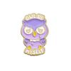 Creative Purple Owl Shaped Brooch Charming Animal Enamel Pin For Unique Accessories