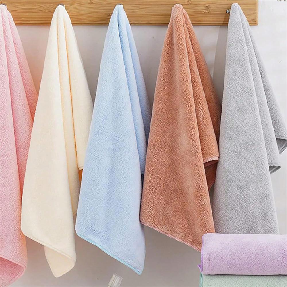 1PC Durable Thickened Coral Fleece Towel Absorbent Lint-Free Bath Towel Soft Gym Towel Household