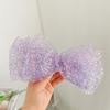 Sequined Clip Bow Barrettes Summer Mesh Flower Hairpin Headdress Head Hair Accessory