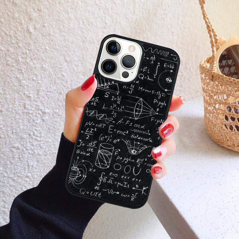 Чехол для телефона с формулами и уравнениями по физике и математике для iPhone 17 Air 16 PRO MAX 15 14 PLUS 11 12 13 Задняя крышка Fundas