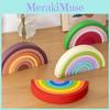 Rainbow Wooden Arched Building Blocks For Toddlers With Ecofriendly Toy Learning