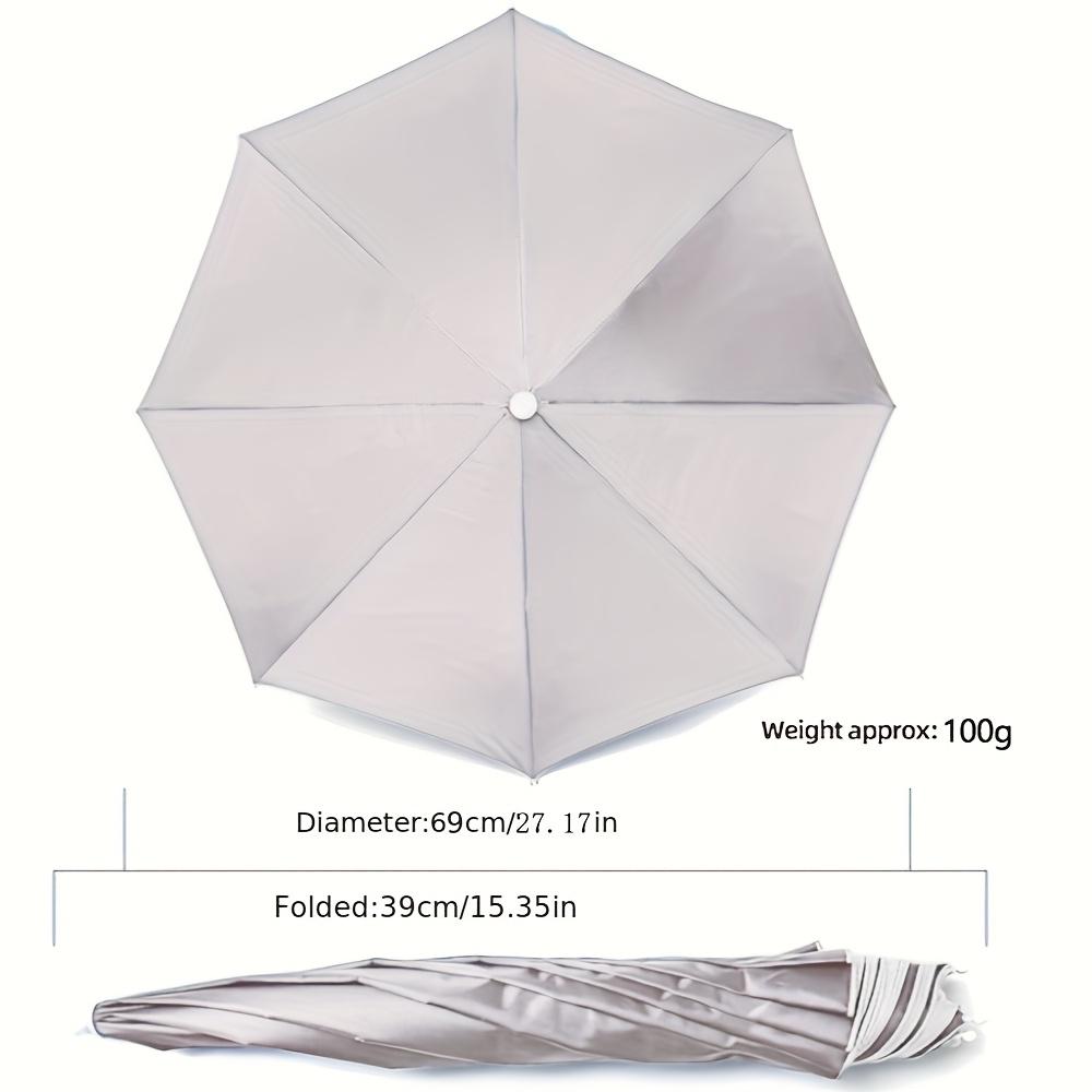 2Hands-free umbrella hat for outdoor activities UV-Protective Adjustable Headband Lightweight Comfortable Design Suitable for Camping Fishing