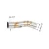 For CF MOTO 700 CLX 2020-2024 For CFMOTO Heritage 700 700CL-X 700 CL-X Escape Motorcycle Exhaust Middle Link Pipe 51mm Slip-on
