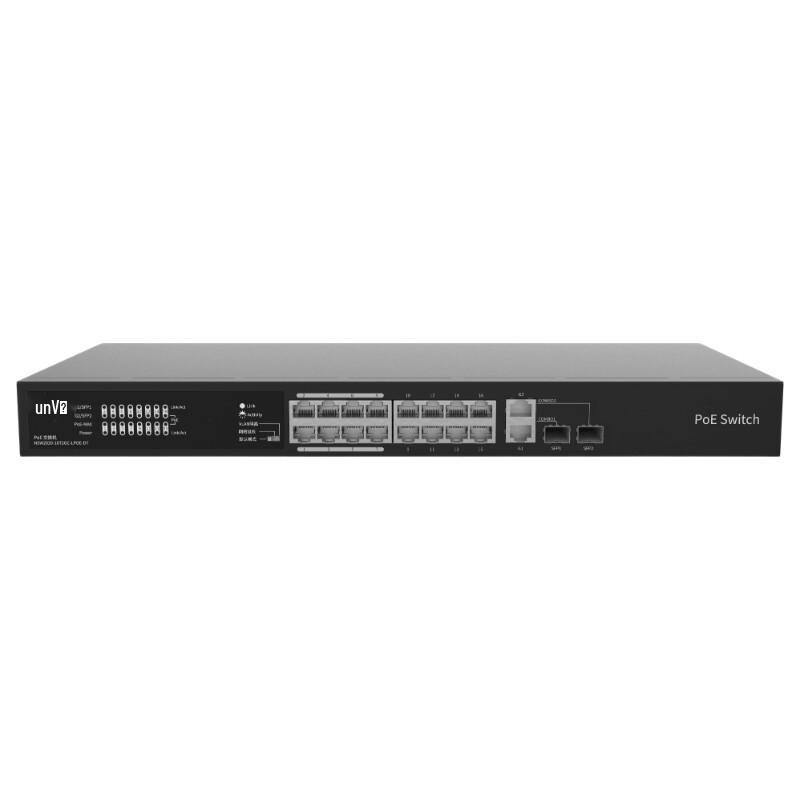Uniview 16-Port Fast Ethernet Low Power PoE Switch CN plug (adapter included)