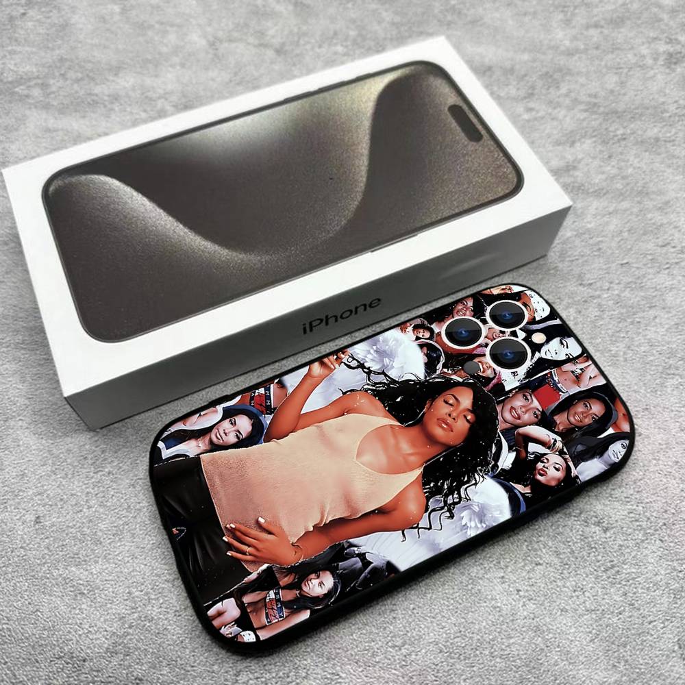 Чехол для телефона в стиле хип-хоп с изображением певицы A-Aaliyah для iPhone 17,16,15,14,13,12, Pro, Max, Plus, E, SE4, Air, Mini, черный, мягкий
