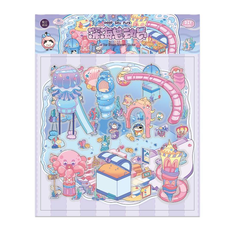 Yujian Chenpin Meow Star Dream Series 3D Мультяшные Наклейки для Ландшафтного Дизайна