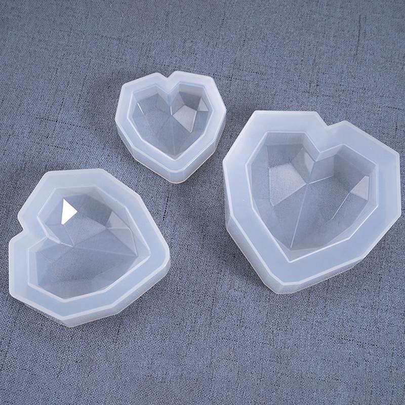 1 шт. 3D Love Heart Design силиконовая форма для торта алмазные формы для мыла инструмент для украшения