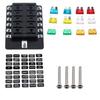 12Way Fuse Box Car Blade Fuse Holder Red Led Indicator Waterpoof Cover For Marine Boat Rv Truck