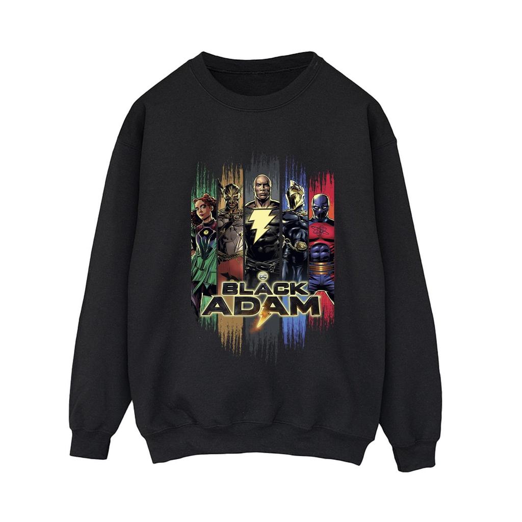 DC Comics Womens/Ladies Black Adam JSA Complete Group Sweatshirt