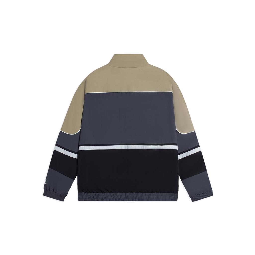 Li-Ning Sport Lifestyle Series Color Block Stand Collar Jacket Unisex Jacket Thunder-Grey AJDSA99-7