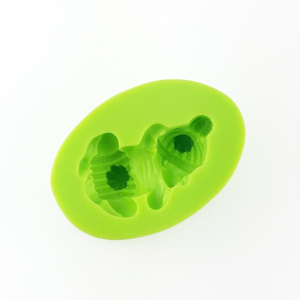 Силиконовая форма 3D Baby Силиконовая форма Baby Dressed Bunny Chocolate Fondant Торт Украшения Инструменты MIT