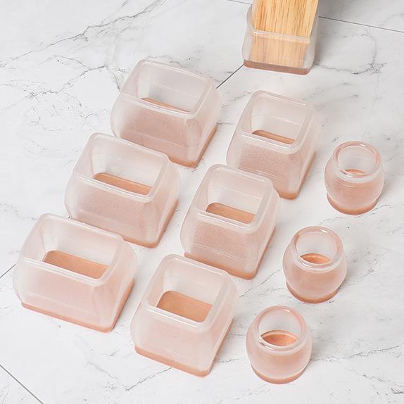 Silent Table and Chair Foot Covers, Thick Wear-Resistant Anti-Slip Pads for Table and Stool Legs