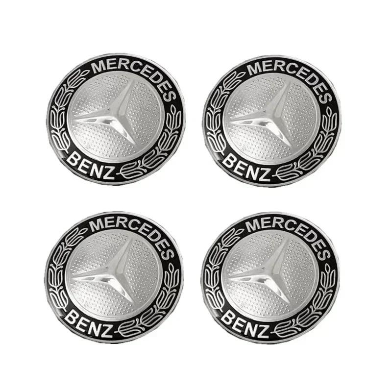 CQN1 4PCS 56mm 65mm Car Wheel Center Hub Emblem Sticker for MERCEDES BENZ W203 W204 W205 W209 W210 W211 W212 W176 W166 W163 W221