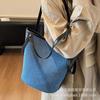 Casual Large-capacity Bag Women's 2025 New Summer Versatile Denim Shoulder Bag Popular Popular Child and Mother Bucket Bag