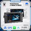 2 DIN Carplay Авто Радио Android Автомобильный мультимедийный видеоплеер для Ford Focus Mondeo C-MAX S-MAX Galaxy II Kuga 7 "HD-экран Зеркальная связь GPS 2 + 32 ГБ